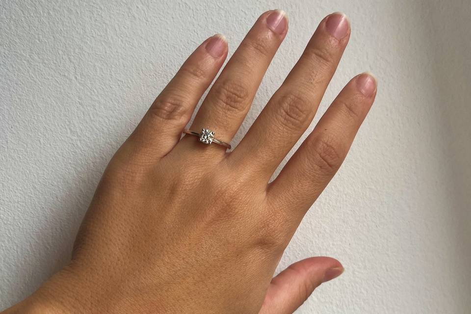 Plata 925 y Brillante Creado