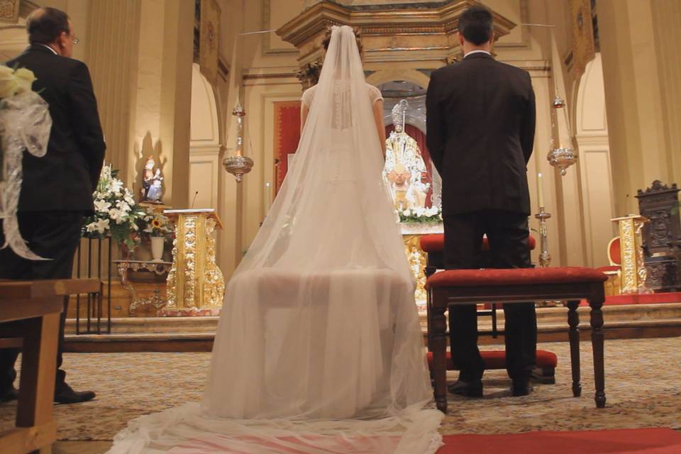 Inés y Marcos con San Fermín