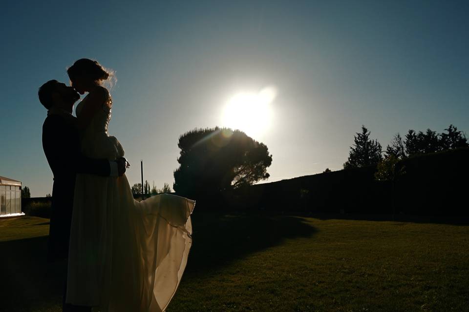 Silueta sesión novios boda