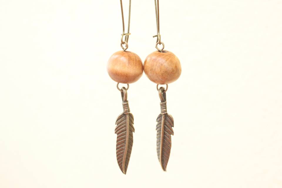 Pendientes madera