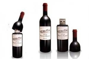 Memorias USB botella de vino