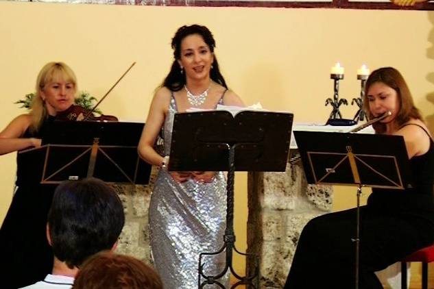 Soprano, violín y flauta