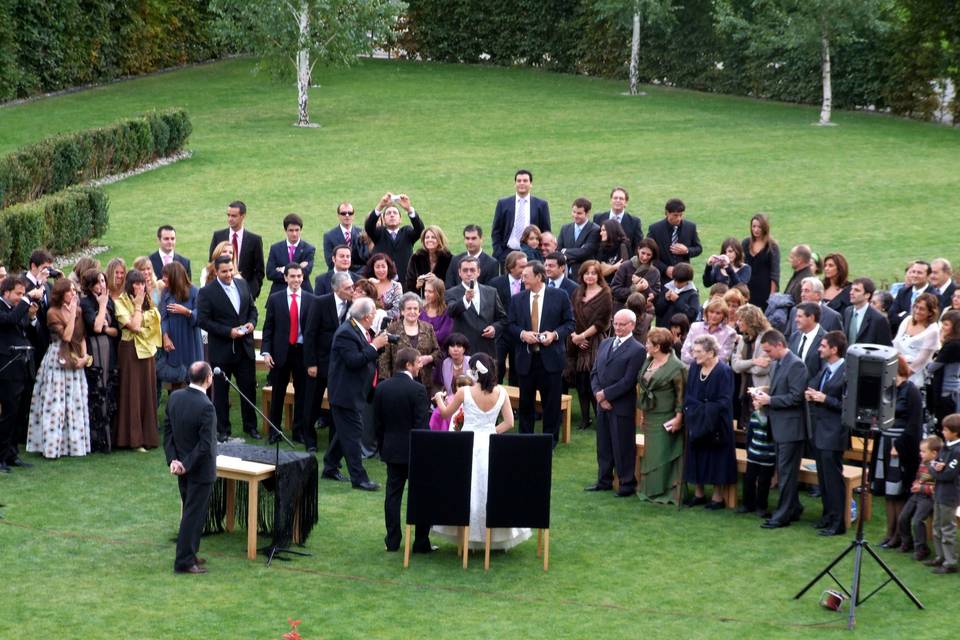 Ceremonia en jardines Hotel