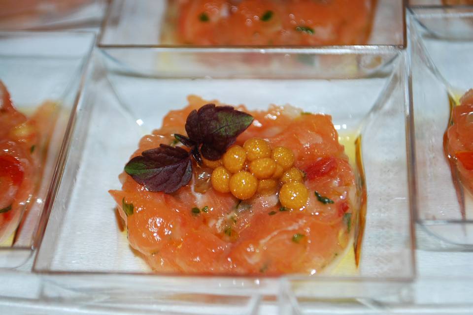 Tartar de salmón