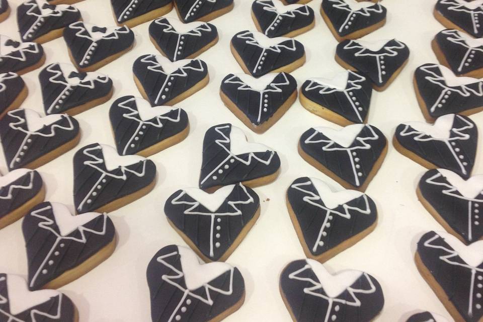 Galletas de novios de fondant