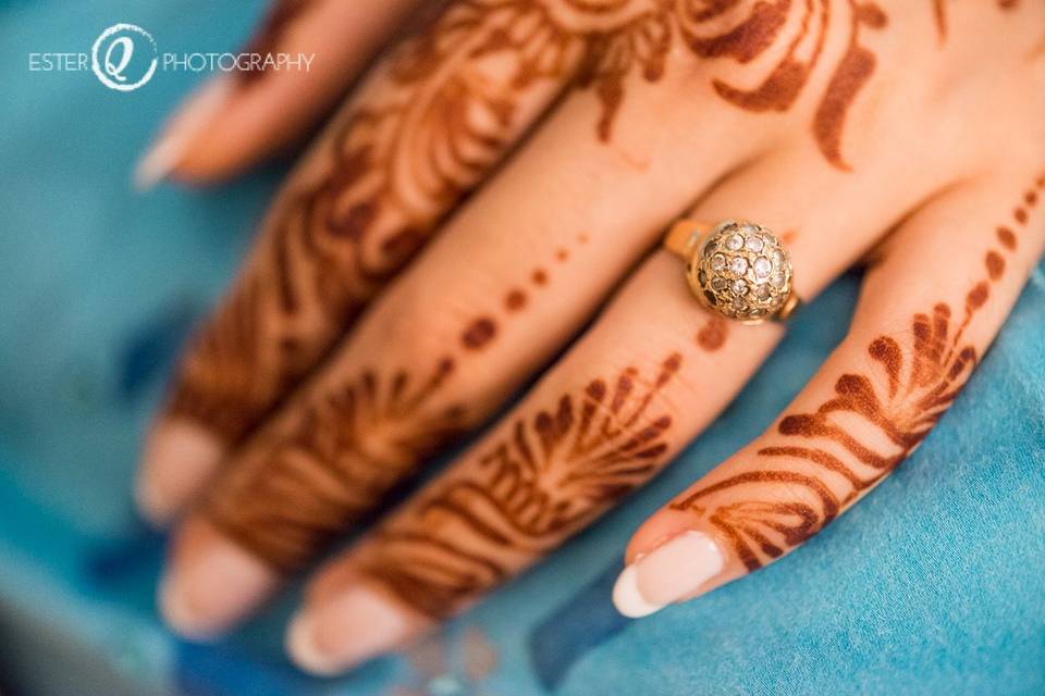 Ramo de novia con henna