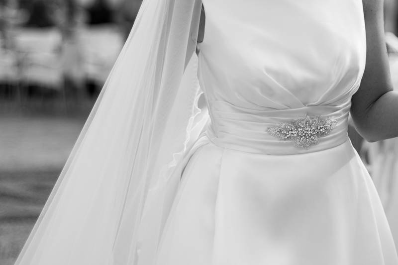 Detalle del vestido de novia