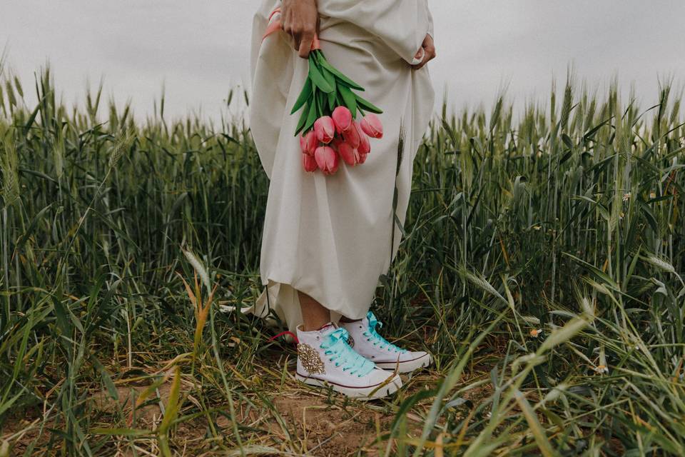 Zapatillas boda novia