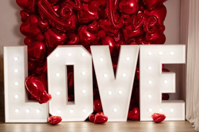 Letras Love con luz