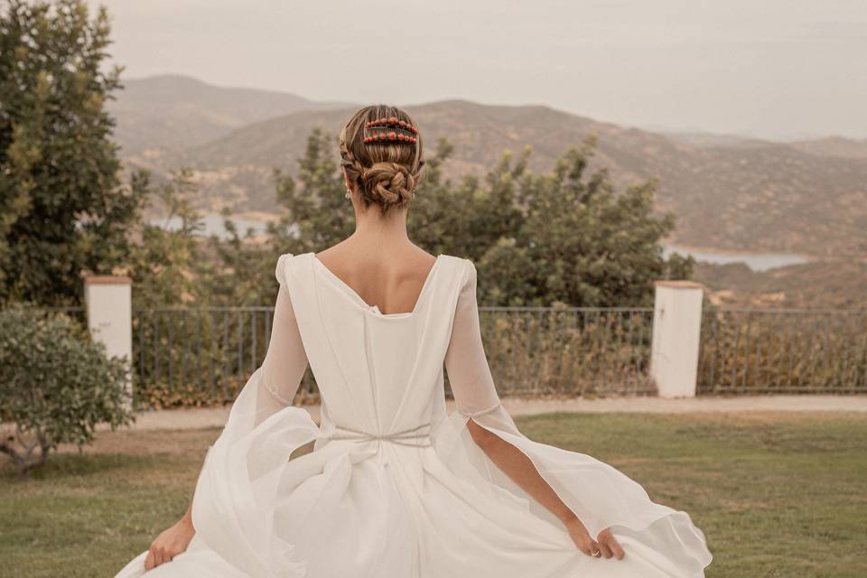 María en su boda en Casa Vesta