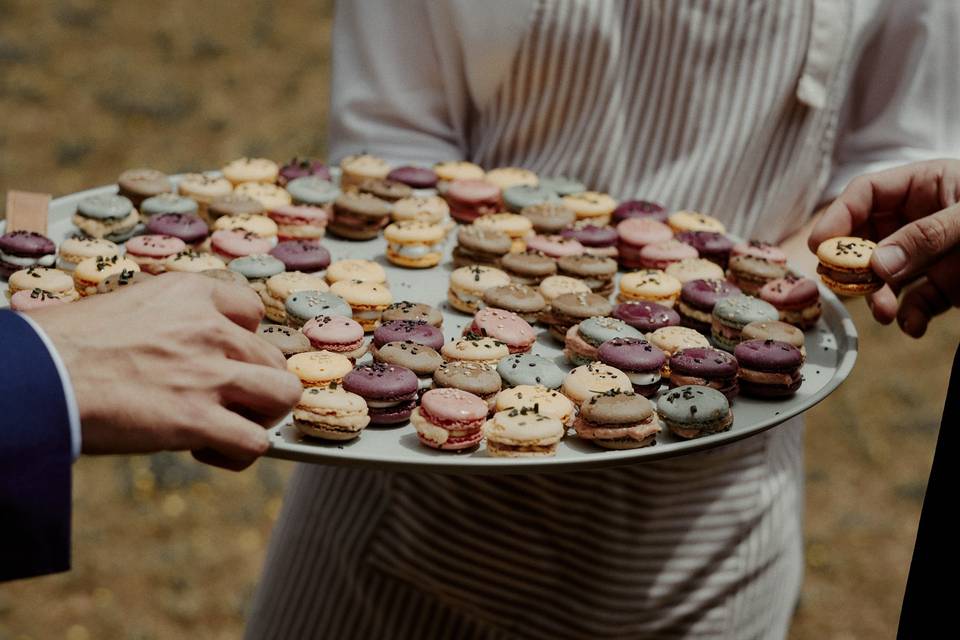 Macarons con rellenos salados