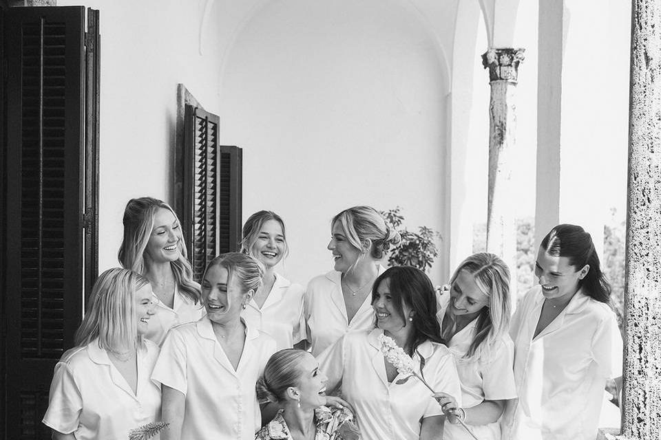 Bride getting ready