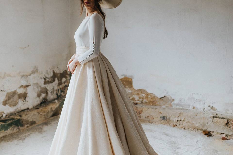 Vestido de crepe