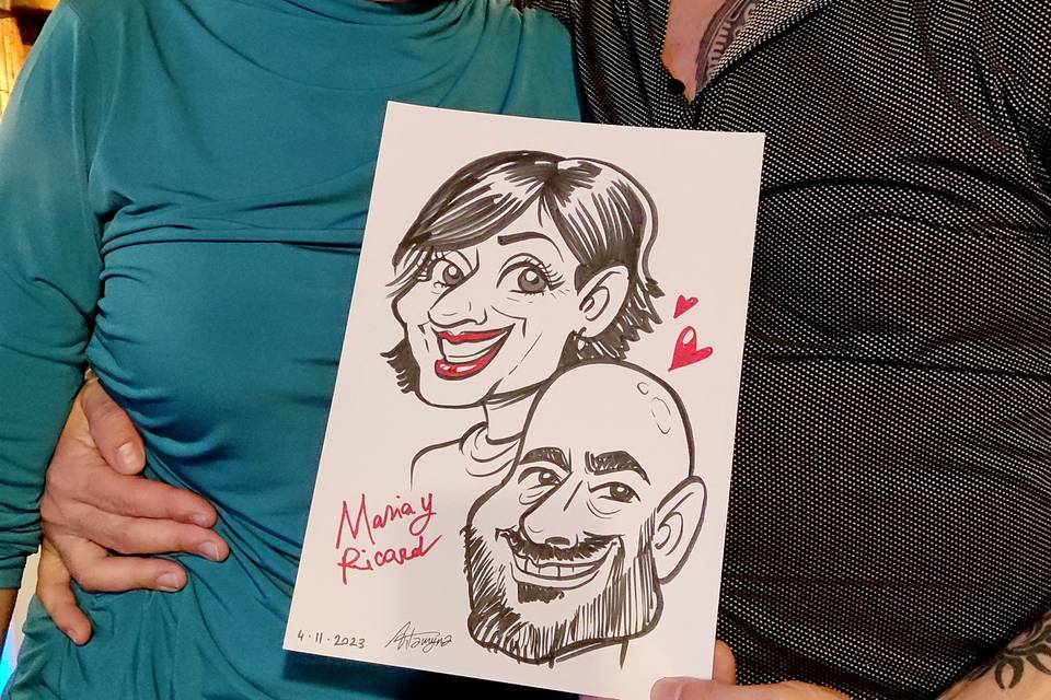 Caricatura de Pareja