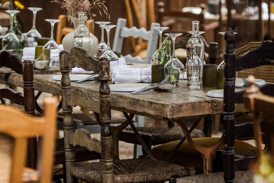 Detalle mesas Bretta