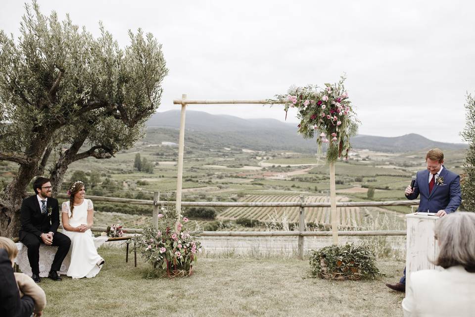 Boda rústica en verde