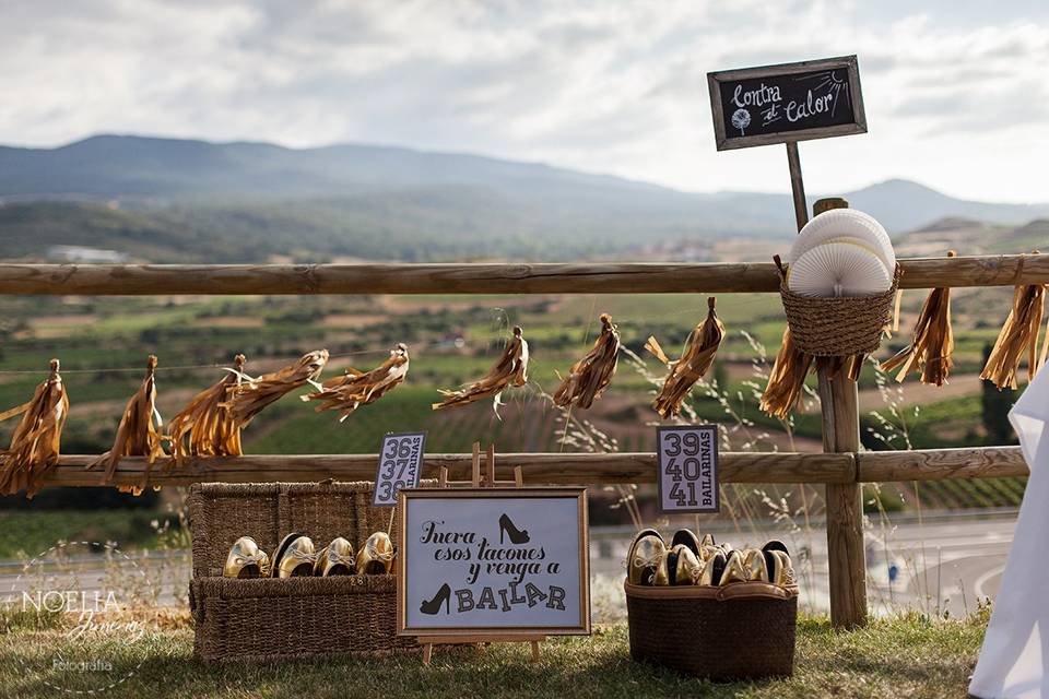 Boda entre viñedos