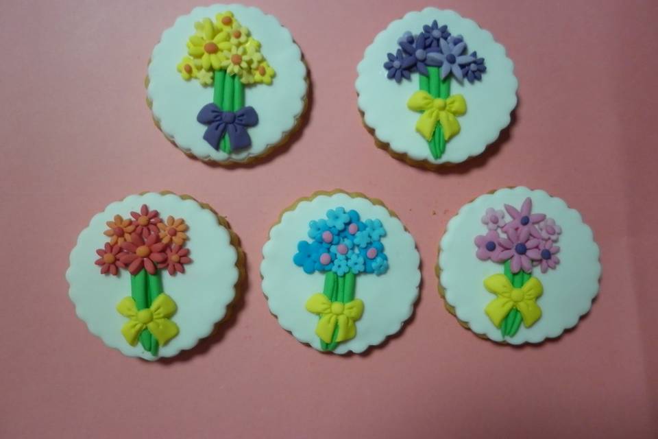 Galletas ramo de flores