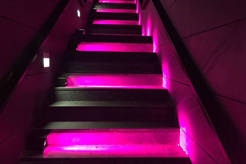 Escaleras con luz