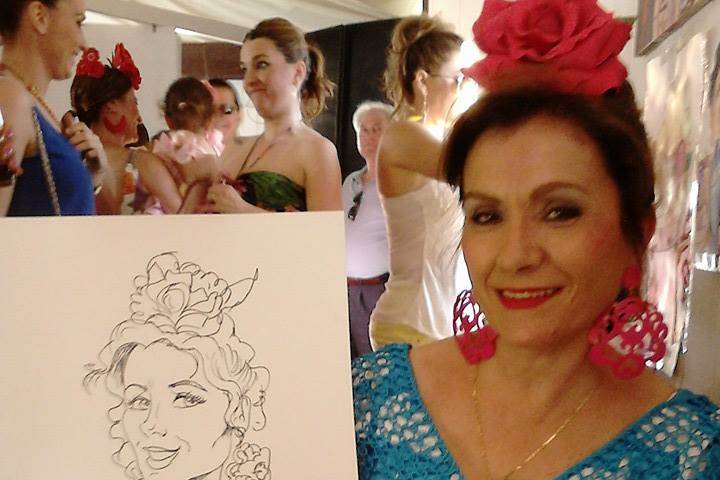 Flamenca y su caricatura