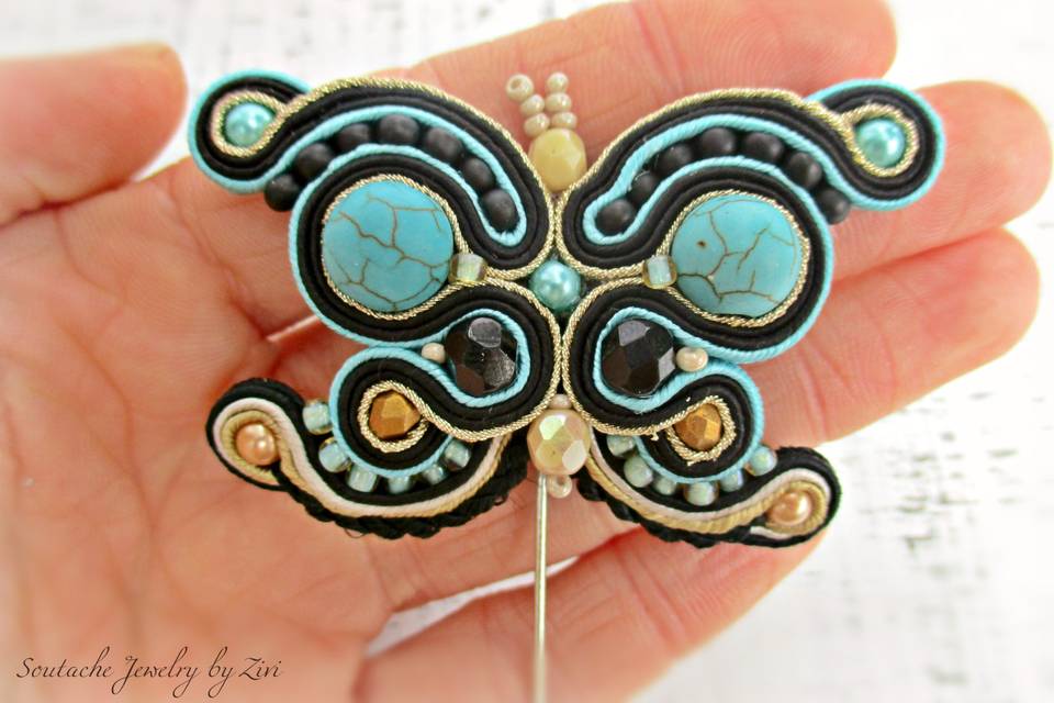 Alfiler broche mariposa