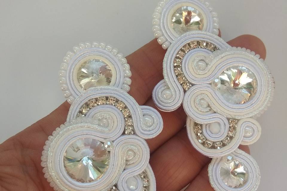 Pendientes novia boho soutache