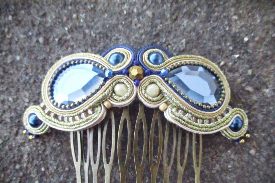 Peineta madrina soutache