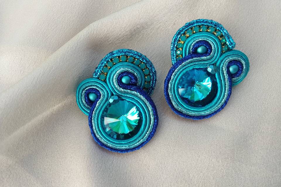 Pendientes azul turquesa