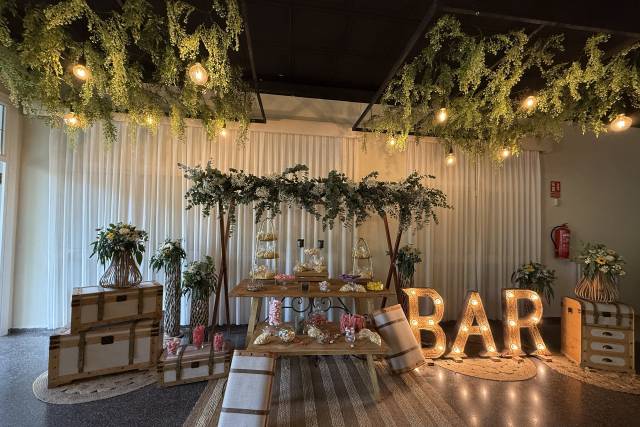 Candy bar con decoración