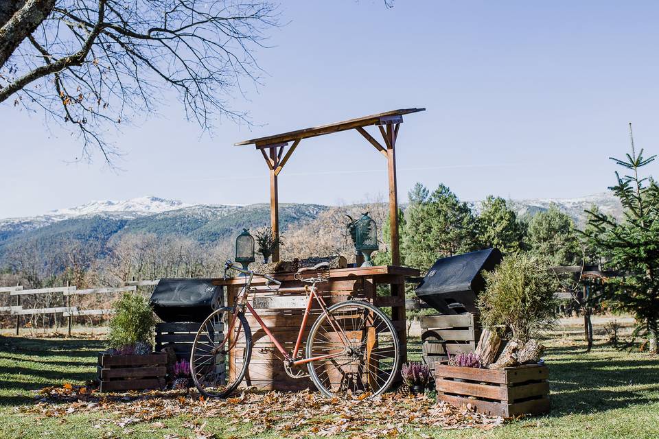 Cabina de DJ en el campo