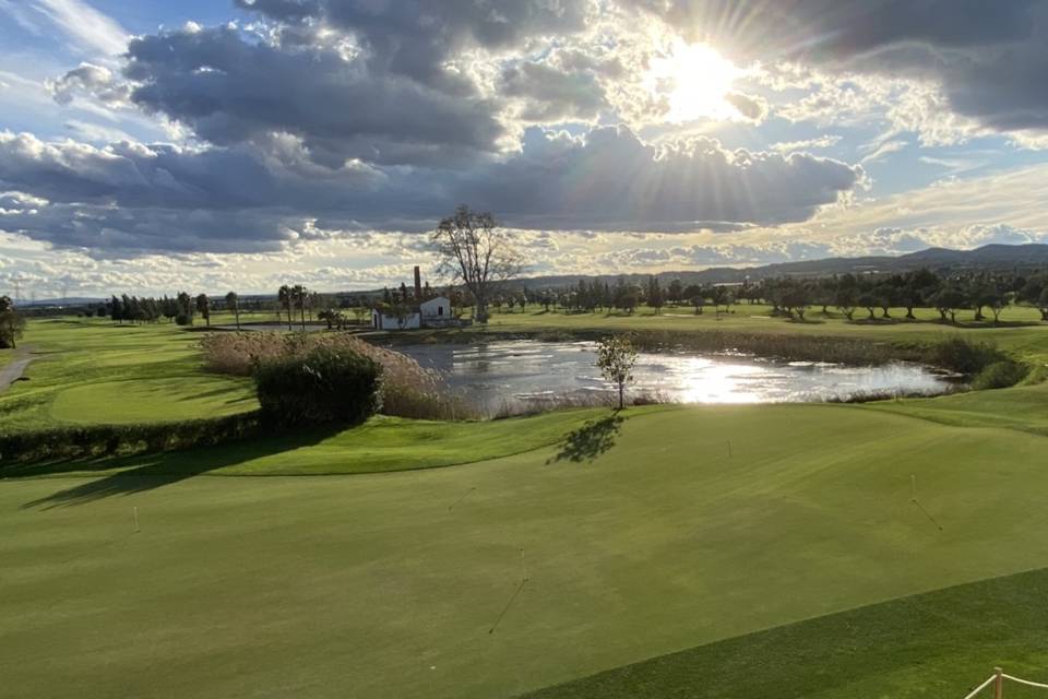 Sesión novios campo golf