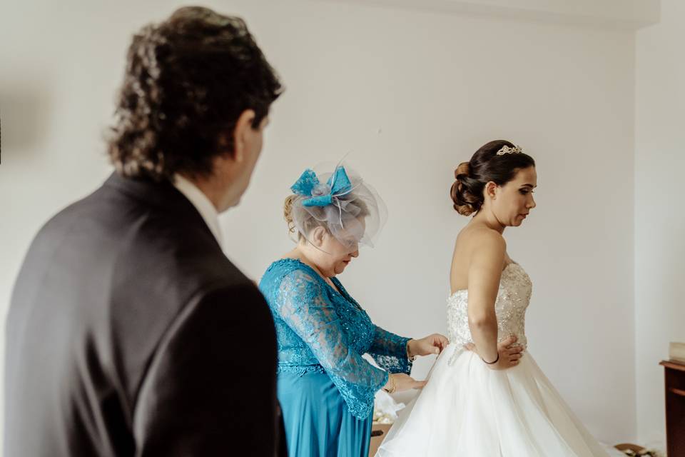 Preparativos de la novia