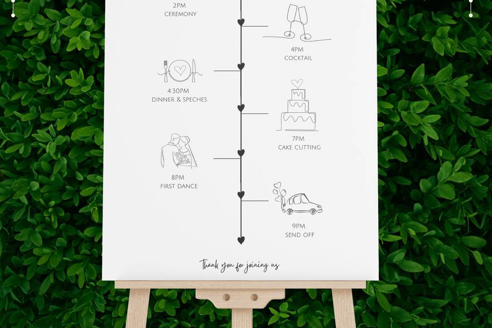 Wedding Timeline, Cronologia