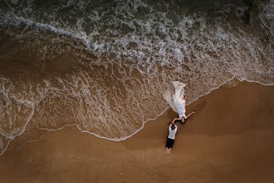 Drone en la playa