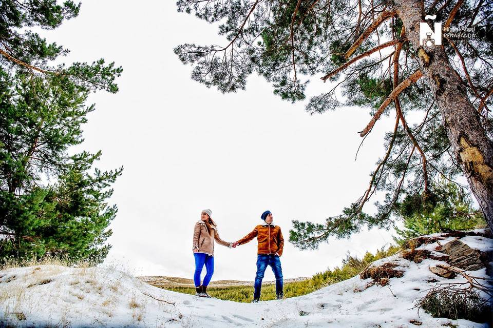 Preboda en la nieve