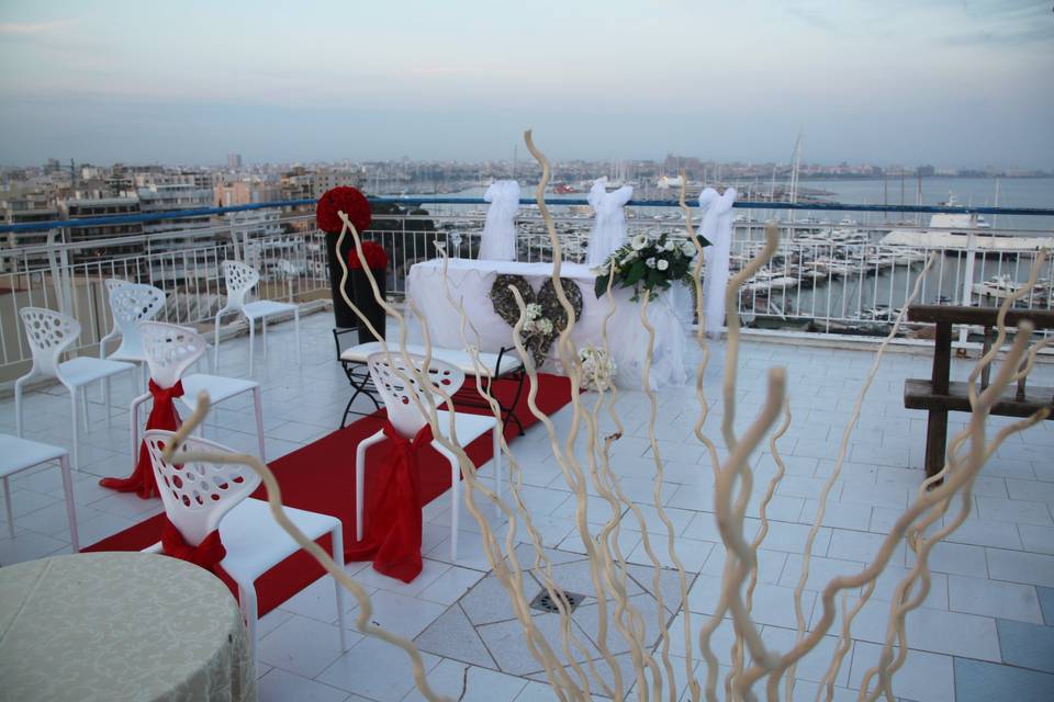 Ceremonia en la terraza