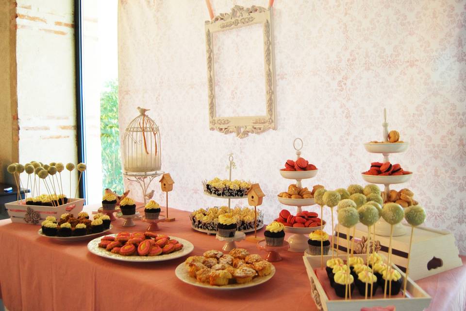 Mesas de dulces shabby chic