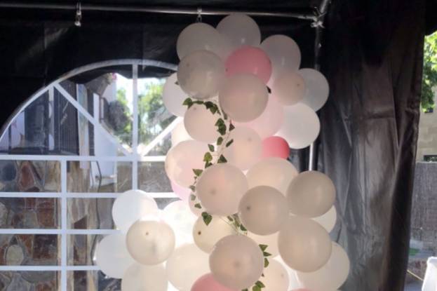 Arcos y columnas de globos