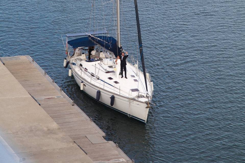 Llegada en barco