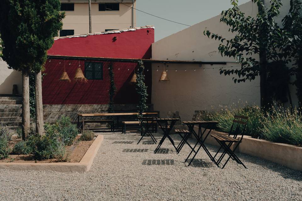 Pérgola zona cóctel