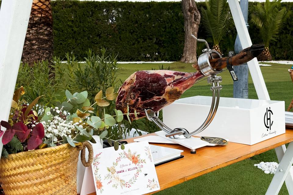 Puesto de jamón