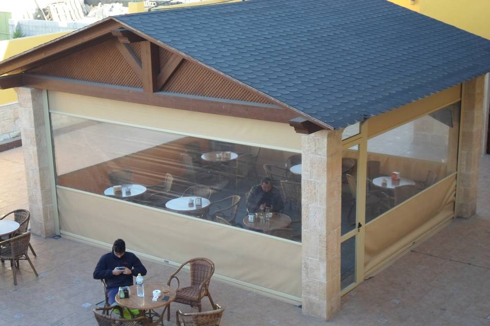 Pérgola en la terraza