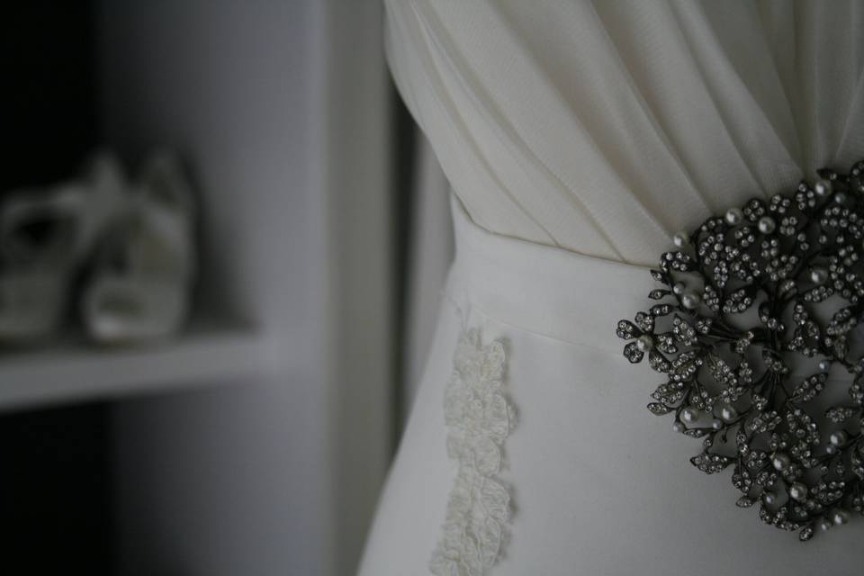 Detalle vestido de novia