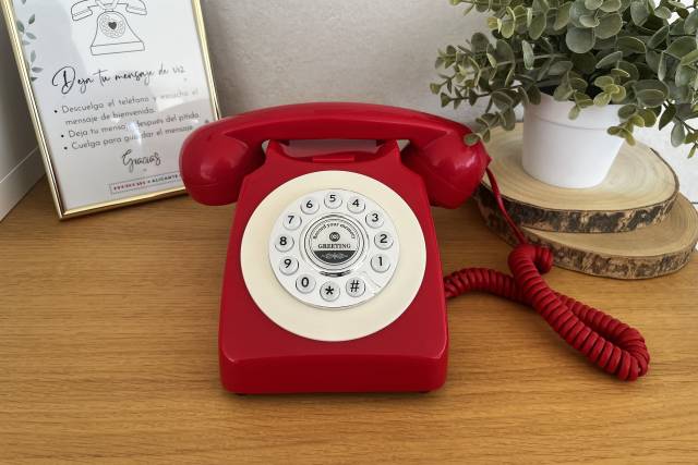 Teléfono retro audio mensajes