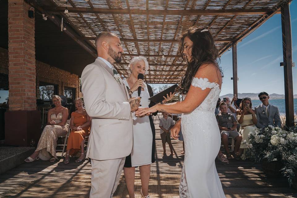 British wedding in the beach