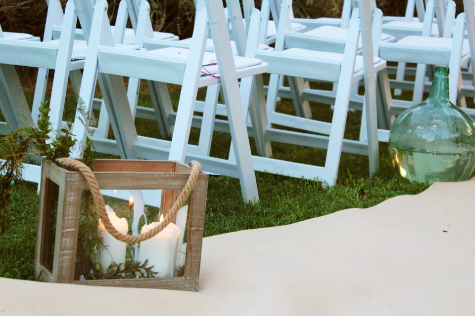 Decoración del camino al altar