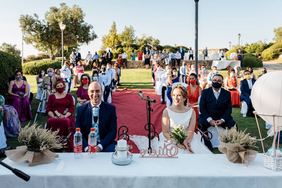 Boda civil en el campo de golf