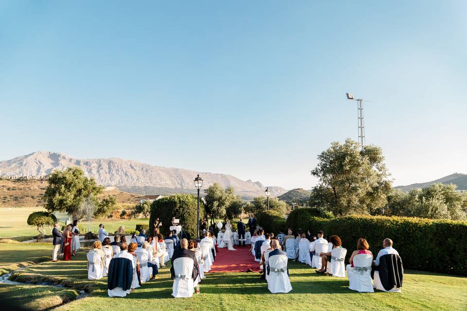 Montaje de boda civil