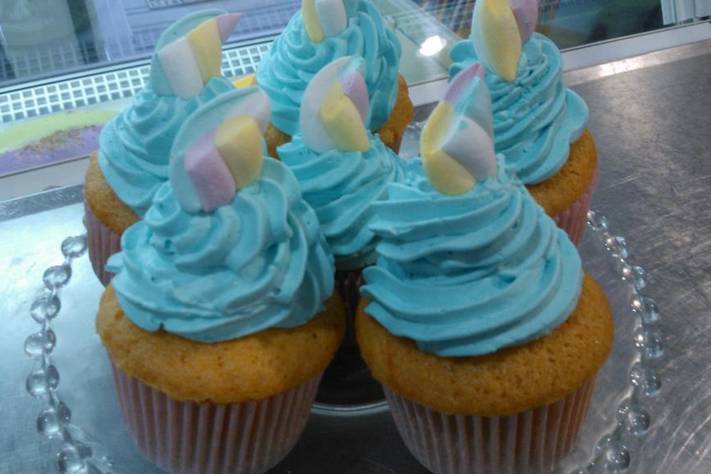 Cupcakes de mango y nata