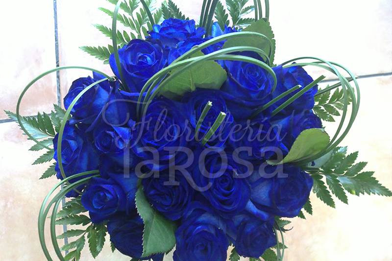 Ramo de novia rosa azul